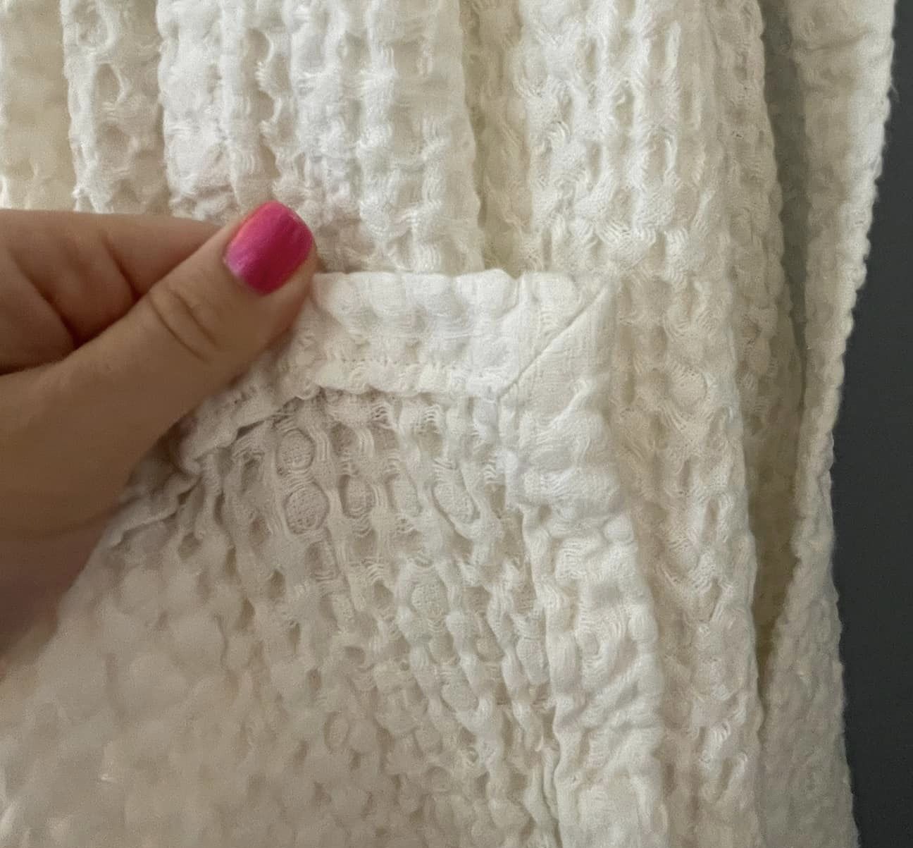 SALE Stretch Waffle Weave Knit Fabric 5912 White, by the yard