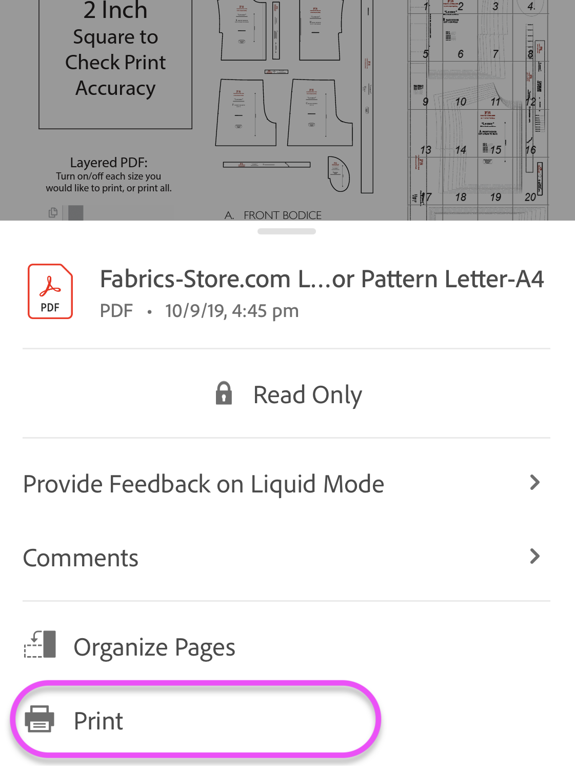 How To Print PDF Sewing Patterns Correctly From iPhone, iPad and